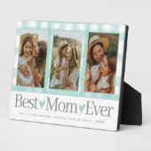 お母さんへの贈り物の日フォトマ最高のマ・ギンガム フォトプラーク (側面)