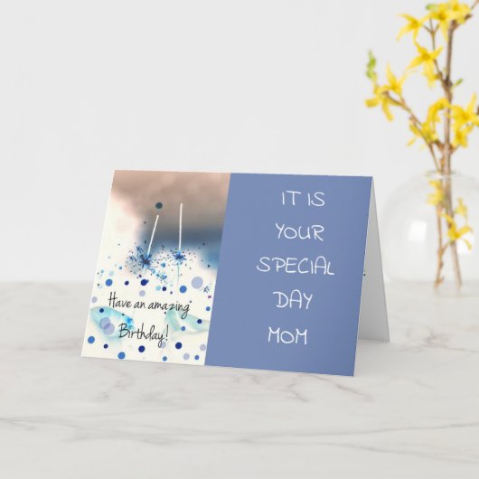 お母さんへ息子または娘からのユーモア カード (黄色い花)