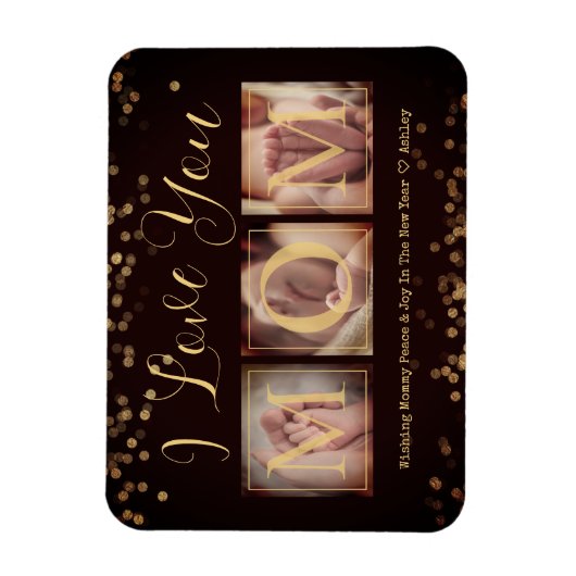 お母さんへ新年おめでとう マグネット (縦)