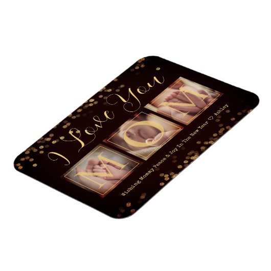 お母さんへ新年おめでとう マグネット (左側)