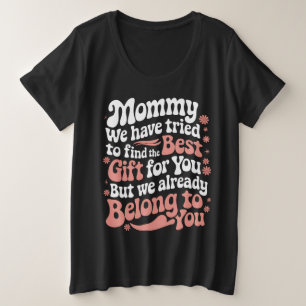 お母さんへ最高のプレゼントを考えました プラスサイズTシャツ