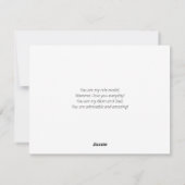 お母さんへ　母の日のお祝い　シングルマザーへ シーズンカード (裏面)