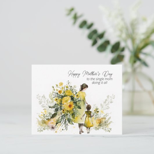 お母さんへ　母の日のお祝い　シングルマザーへ シーズンカード (スタンド正面)