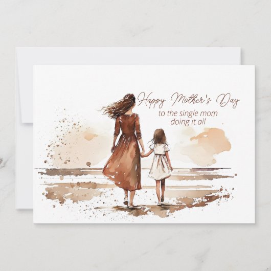 お母さんへ　母の日のお祝い　シングルマザーへ シーズンカード (正面)