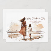 お母さんへ　母の日のお祝い　シングルマザーへ シーズンカード (正面/裏面)