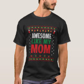 お母さんみたいにかっこいい クリスマスセーター スタイルのルック Tシャツ (正面)