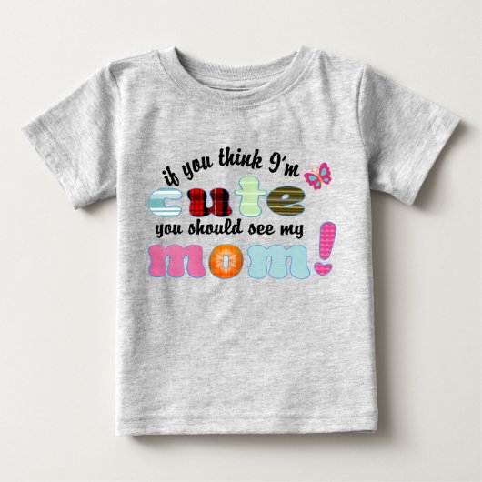 お母さんも可愛い ベビーTシャツ (正面)
