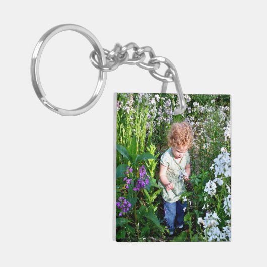 お母さんやおばあちゃんのために自分の2枚の写真ギフトを作成 キーホルダー (正面左)