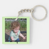 お母さんやおばあちゃんのために自分の2枚の写真ギフトを作成 キーホルダー (裏面)