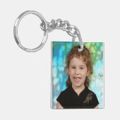 お母さんやおばあちゃんのためのキッズフォトキーチェーンギフト キーホルダー (正面左)