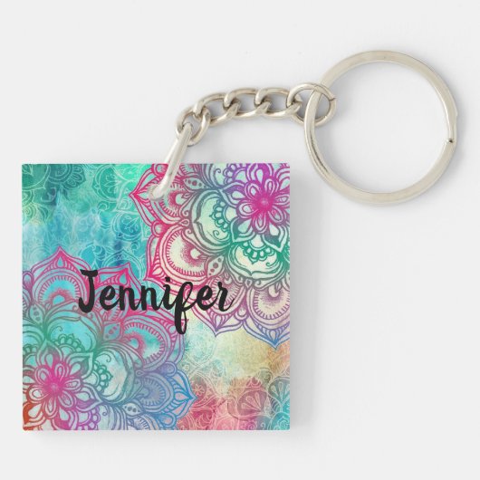 お母さんやおばあちゃんのためのキッズフォトキーチェーンギフト キーホルダー (裏面)