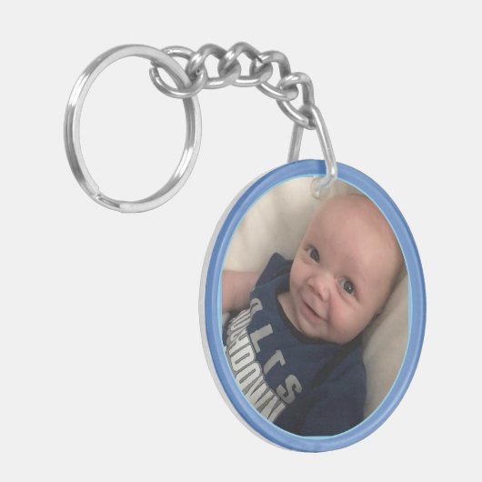 お母さんやおばあちゃんのための独自の2つの写真ギフトを作成 キーホルダー (正面左)