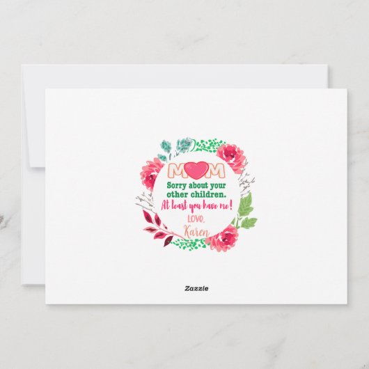 お母さんをカスタマイズして他の子供を気の毒に シーズンカード (裏面)