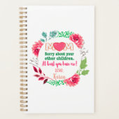 お母さんをカスタマイズして他の子供を気の毒に プランナー手帳 (正面)