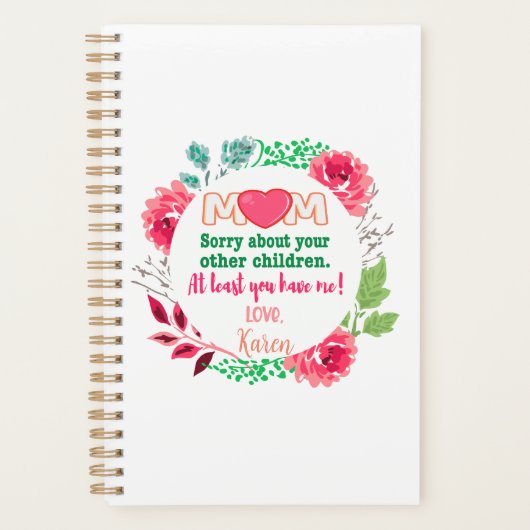 お母さんをカスタマイズして他の子供を気の毒に プランナー手帳 (正面)