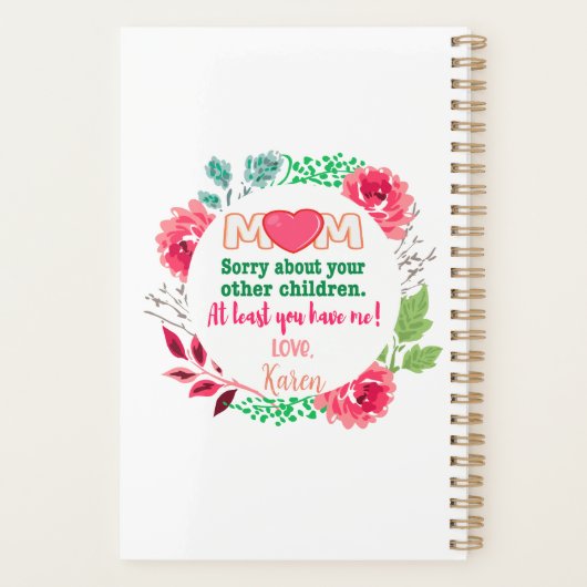 お母さんをカスタマイズして他の子供を気の毒に プランナー手帳 (裏面)