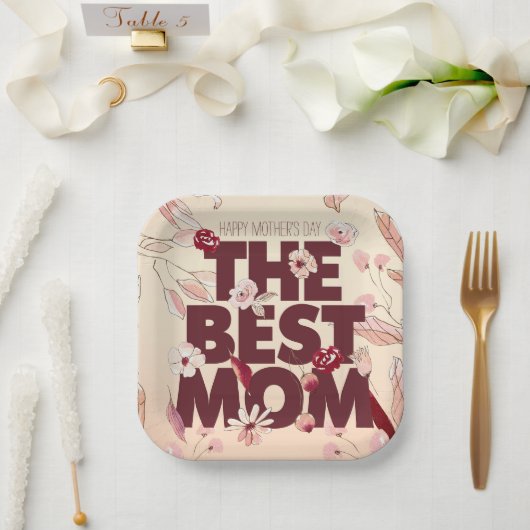 お母さんをパーソナ最高のイズする |母の日 ペーパープレート (ウェディング)