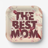 お母さんをパーソナ最高のイズする |母の日 ペーパープレート (正面)