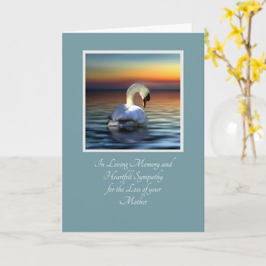 お母さんを失う悔やみや弔慰の最も深いところ カード (黄色い花)