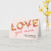 お母さんを愛して |シンプル活版の母の日 カード (黄色い花)