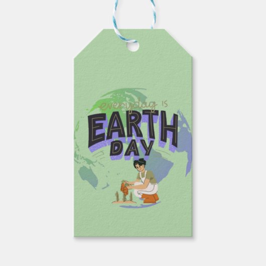 「お母さんを愛せよ、地球の日々」 ギフトタグ (正面)