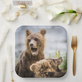 お母さんを探しているグリンズキューブ ペーパープレート