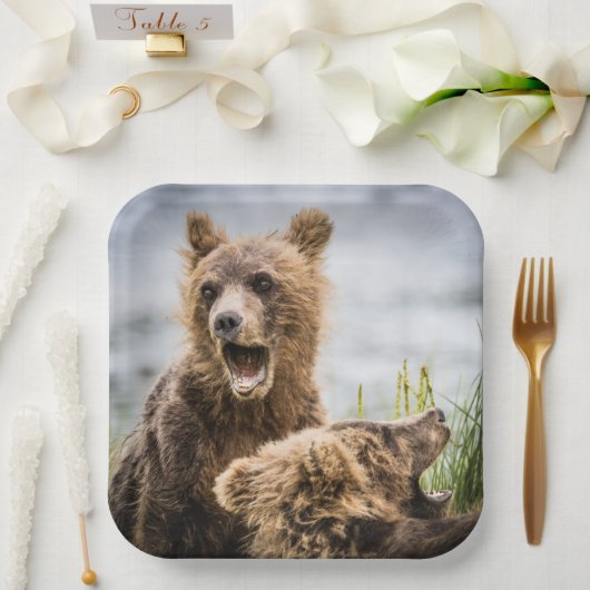 お母さんを探しているグリンズキューブ ペーパープレート (ウェディング)