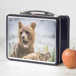 お母さんを探しているグリンズキューブ メタルランチボックス