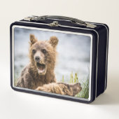 お母さんを探しているグリンズキューブ メタルランチボックス (正面)