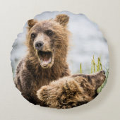 お母さんを探しているグリンズキューブ ラウンドクッション (正面)