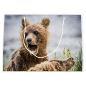 お母さんを探しているグリンズキューブ ラージペーパーバッグ (正面)