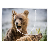 お母さんを探しているグリンズキューブ ラージペーパーバッグ (裏面)