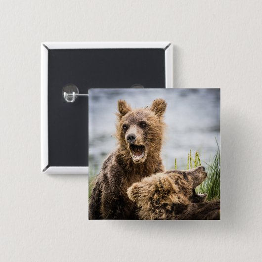 お母さんを探しているグリンズキューブ 缶バッジ (正面&裏面)