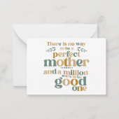 お母さんを祝う: 感謝の日 ノートカード (裏面)