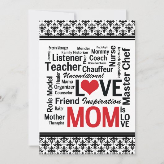 お母さんを祝おう! 母の日 / お母さんの誕生日 招待状 (正面)