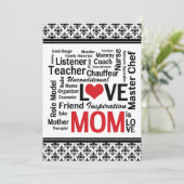 お母さんを祝おう! 母の日 / お母さんの誕生日 招待状 (スタンド正面)