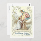 「お母さんを見よ」賛美ヴァージンマリー ポストカード (正面/裏面)