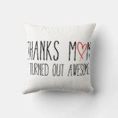 お母さんを、私ひっくり返しました素晴らしい感謝していしています クッション (裏面)