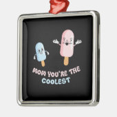 お母さんアイスクールククリーム メタルオーナメント (左)