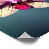 お母さんオーキッドトリオの花が大好きパーソナライズされた ポスター (角)