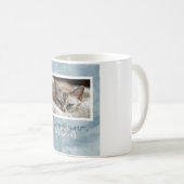 お母さんカスタムな青緑色猫の写真のマグ愛して下さい コーヒーマグカップ (正面右)