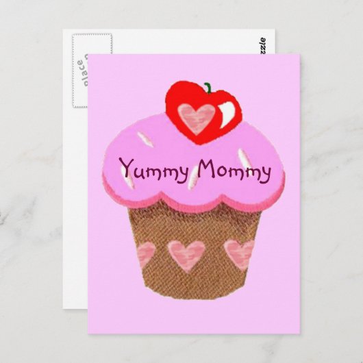お母さんカップケーキお母さん ポストカード (正面/裏面)