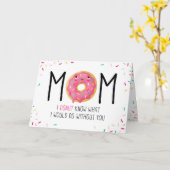 お母さんカードなしで何をするか分からない カード (黄色い花)