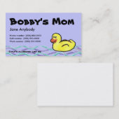 お母さんカードに沿うDuckin コーリングカード (正面/裏面)