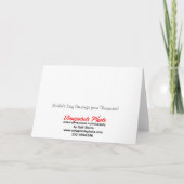 お母さんカードのための白いバラ カード (裏面)