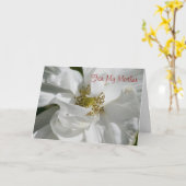 お母さんカードのための白いバラ カード (黄色い花)