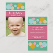 お母さんカードカラフルの点 コーリングカード (正面/裏面)