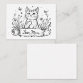 お母さんキャットカード。 ノートカード (正面/裏面)