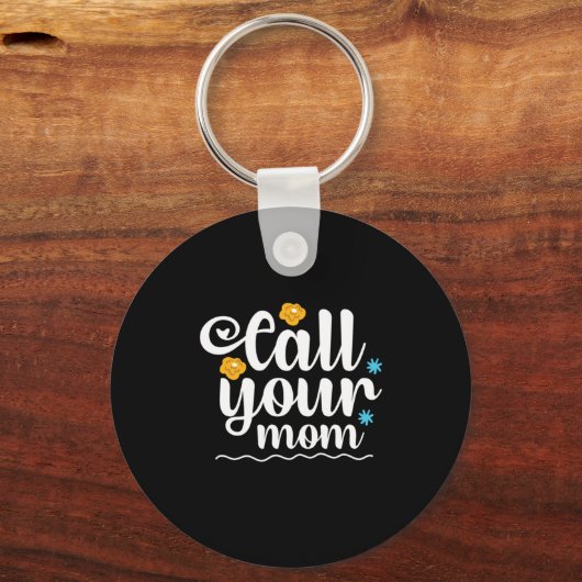 お母さんギフトお母さんに電話 キーホルダー (正面)