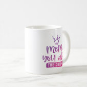 お母さんクイーンパープルピンクコーヒーマグ コーヒーマグカップ (正面右)